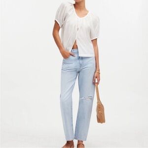 MADEWELL 90’s Straight Crop Light Blue Women's Jeans Size 31T